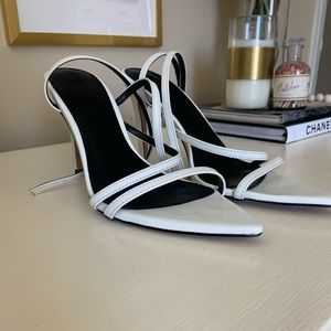 Princess Polly Strappy White Teagan Heel